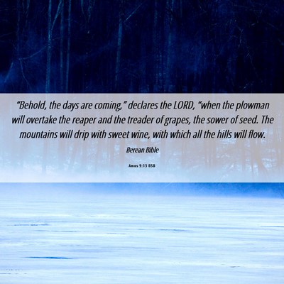Picture 06 - Amos 9:13 BSB - “Behold, the days are coming,” declares the - Bible Verse Picture