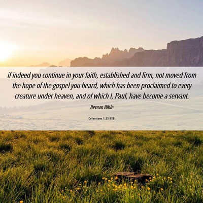 Picture 06 - Colossians 1:23 BSB - if indeed you continue in your faith, established - Bible Verse Picture