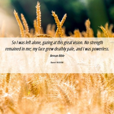 Picture 06 - Daniel 10:8 BSB - So I was left alone, gazing at this great vision. - Bible Verse Picture