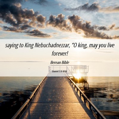 Picture 06 - Daniel 3:9 BSB - saying to King Nebuchadnezzar, “O king, may you - Bible Verse Picture