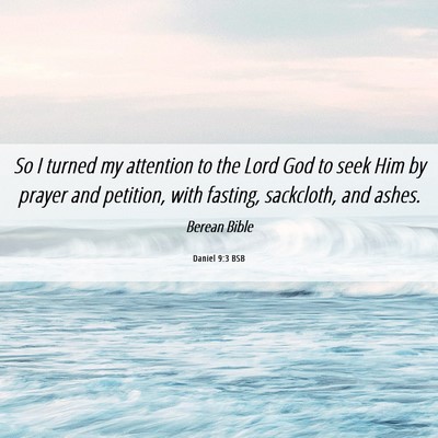 Picture 06 - Daniel 9:3 BSB - So I turned my attention to the Lord God to seek - Bible Verse Picture