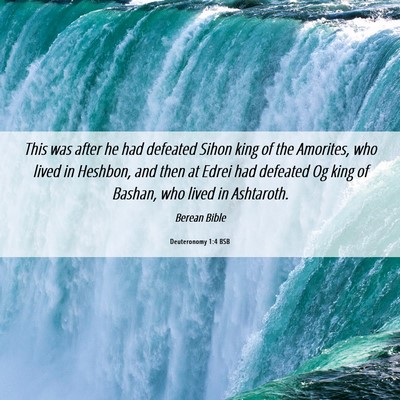 Picture 06 - Deuteronomy 1:4 BSB - This was after he had defeated Sihon king of the - Bible Verse Picture