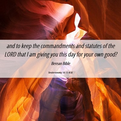Picture 06 - Deuteronomy 10:13 BSB - and to keep the commandments and statutes of the - Bible Verse Picture