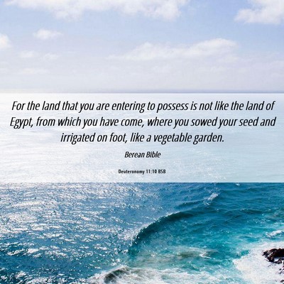 Picture 06 - Deuteronomy 11:10 BSB - For the land that you are entering to possess is - Bible Verse Picture