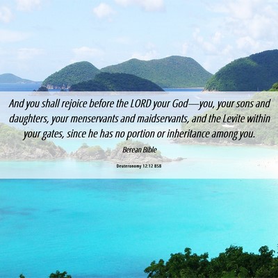 Picture 06 - Deuteronomy 12:12 BSB - And you shall rejoice before the LORD your - Bible Verse Picture