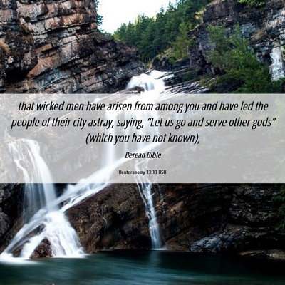 Picture 06 - Deuteronomy 13:13 BSB - that wicked men have arisen from among you and - Bible Verse Picture