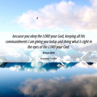 Picture 06 - Deuteronomy 13:18 BSB - because you obey the LORD your God, keeping all - Bible Verse Picture