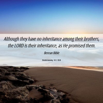 Picture 06 - Deuteronomy 18:2 BSB - Although they have no inheritance among their - Bible Verse Picture