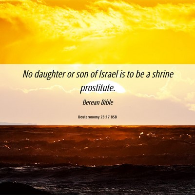 Picture 06 - Deuteronomy 23:17 BSB - No daughter or son of Israel is to be a shrine - Bible Verse Picture