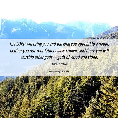 Picture 06 - Deuteronomy 28:36 BSB - The LORD will bring you and the king you appoint - Bible Verse Picture