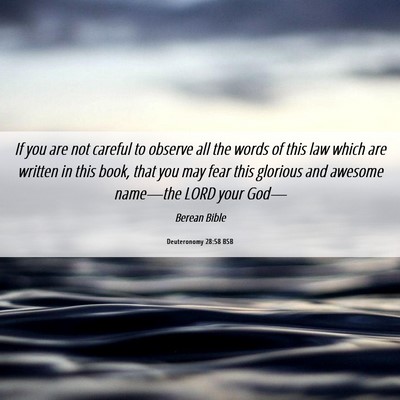 Picture 06 - Deuteronomy 28:58 BSB - If you are not careful to observe all the words - Bible Verse Picture