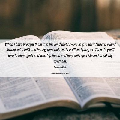 Picture 06 - Deuteronomy 31:20 BSB - When I have brought them into the land that I - Bible Verse Picture