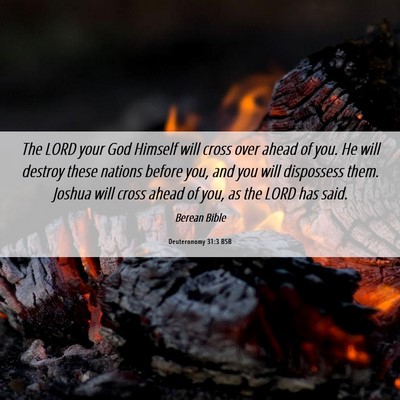 Picture 06 - Deuteronomy 31:3 BSB - The LORD your God Himself will cross over ahead - Bible Verse Picture
