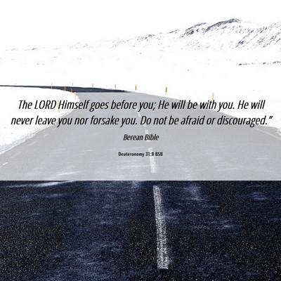 Picture 06 - Deuteronomy 31:8 BSB - The LORD Himself goes before you; He will be with - Bible Verse Picture