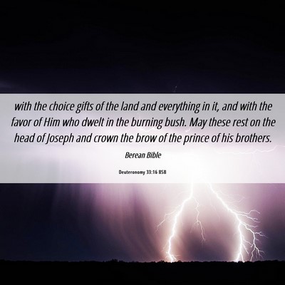 Picture 06 - Deuteronomy 33:16 BSB - with the choice gifts of the land and everything - Bible Verse Picture