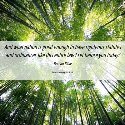 Picture 06 - Deuteronomy 4:8 BSB - And what nation is great enough to have righteous - Bible Verse Picture