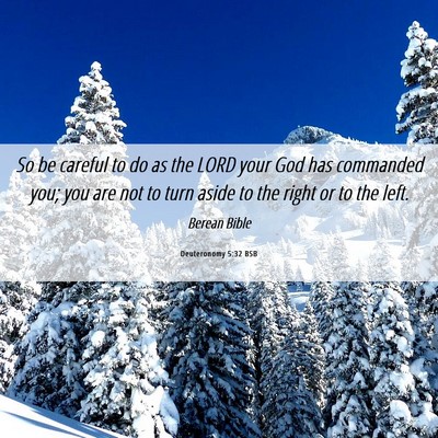 Picture 06 - Deuteronomy 5:32 BSB - So be careful to do as the LORD your God has - Bible Verse Picture