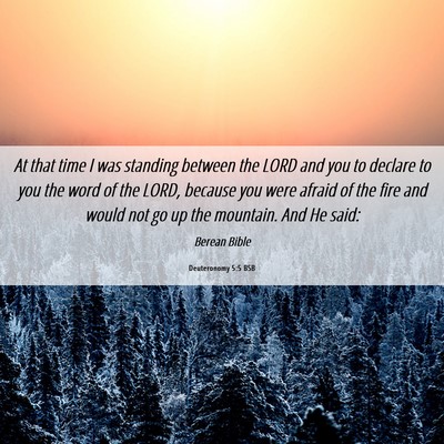 Picture 06 - Deuteronomy 5:5 BSB - At that time I was standing between the LORD and - Bible Verse Picture
