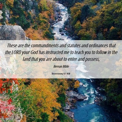 Picture 06 - Deuteronomy 6:1 BSB - These are the commandments and statutes and - Bible Verse Picture