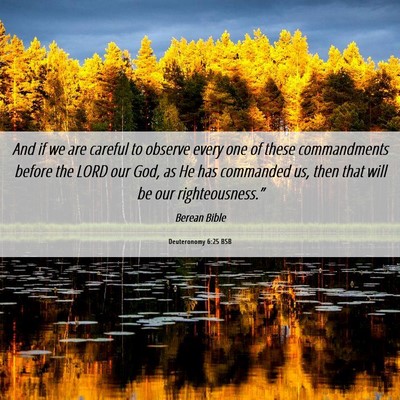 Picture 06 - Deuteronomy 6:25 BSB - And if we are careful to observe every one of - Bible Verse Picture