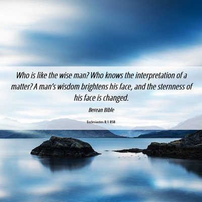 Picture 06 - Ecclesiastes 8:1 BSB - Who is like the wise man? Who knows the - Bible Verse Picture