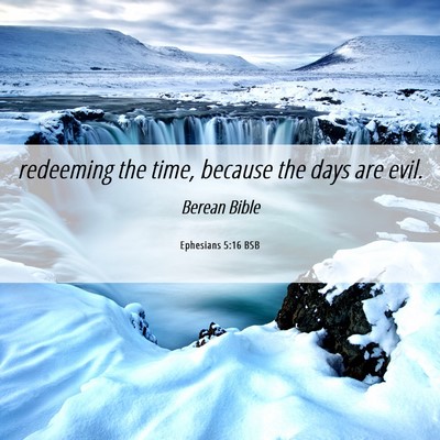 Picture 06 - Ephesians 5:16 BSB - redeeming the time, because the days are - Bible Verse Picture