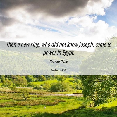 Picture 06 - Exodus 1:8 BSB - Then a new king, who did not know Joseph, came to - Bible Verse Picture