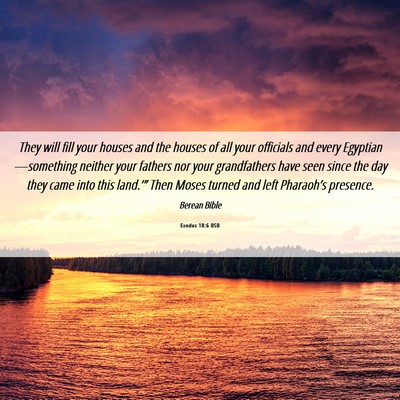 Picture 06 - Exodus 10:6 BSB - They will fill your houses and the houses of all - Bible Verse Picture