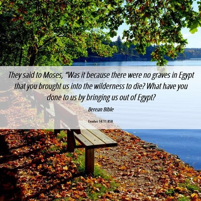 Picture 06 - Exodus 14:11 BSB - They said to Moses, “Was it because there were - Bible Verse Picture