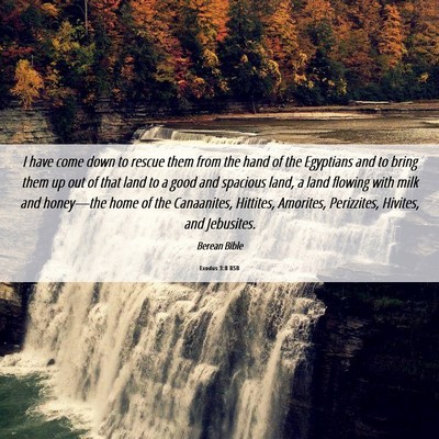Picture 06 - Exodus 3:8 BSB - I have come down to rescue them from the hand of - Bible Verse Picture