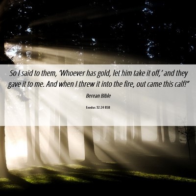 Picture 06 - Exodus 32:24 BSB - So I said to them, ‘Whoever has gold, let him - Bible Verse Picture
