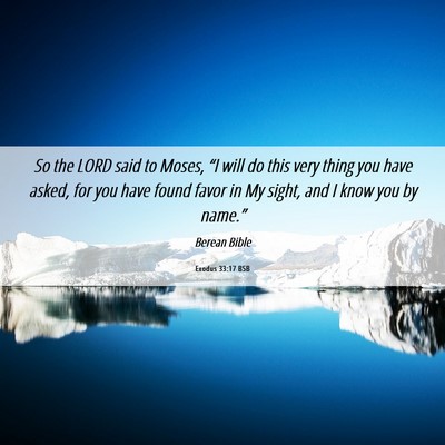 Picture 06 - Exodus 33:17 BSB - So the LORD said to Moses, “I will do this very - Bible Verse Picture