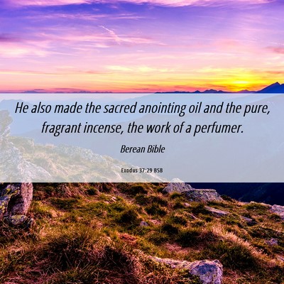 Picture 06 - Exodus 37:29 BSB - He also made the sacred anointing oil and the - Bible Verse Picture