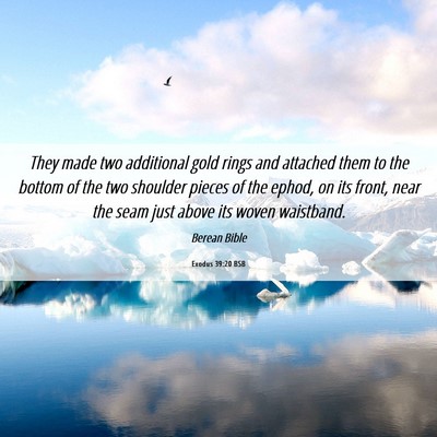 Picture 06 - Exodus 39:20 BSB - They made two additional gold rings and attached - Bible Verse Picture
