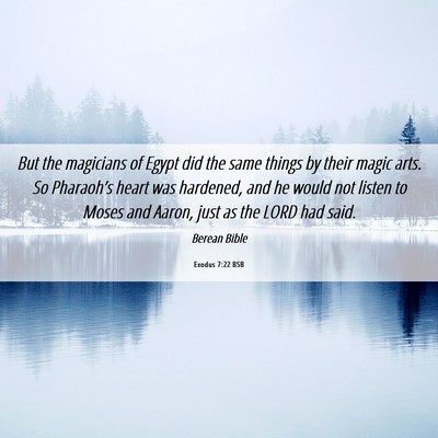 Picture 06 - Exodus 7:22 BSB - But the magicians of Egypt did the same things by - Bible Verse Picture
