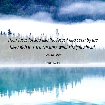 Picture 06 - Ezekiel 10:22 BSB - Their faces looked like the faces I had seen by - Bible Verse Picture