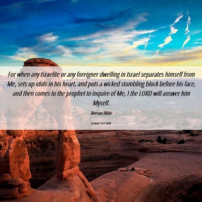 Picture 06 - Ezekiel 14:7 BSB - For when any Israelite or any foreigner dwelling - Bible Verse Picture