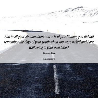 Picture 06 - Ezekiel 16:22 BSB - And in all your abominations and acts of - Bible Verse Picture
