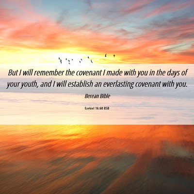 Picture 06 - Ezekiel 16:60 BSB - But I will remember the covenant I made with you - Bible Verse Picture
