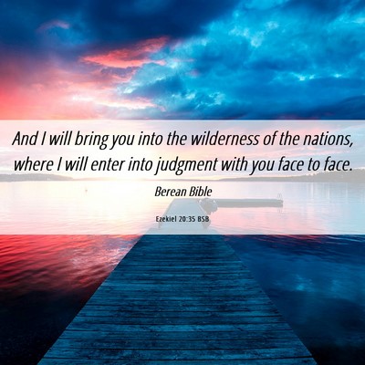 Picture 06 - Ezekiel 20:35 BSB - And I will bring you into the wilderness of the - Bible Verse Picture