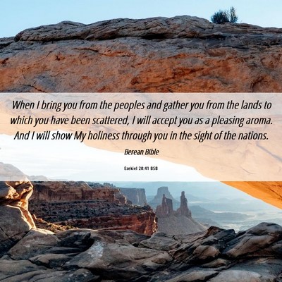 Picture 06 - Ezekiel 20:41 BSB - When I bring you from the peoples and gather you - Bible Verse Picture