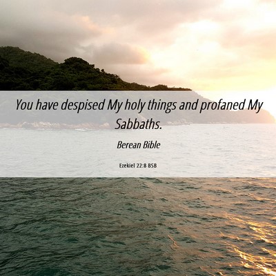 Picture 06 - Ezekiel 22:8 BSB - You have despised My holy things and profaned My - Bible Verse Picture