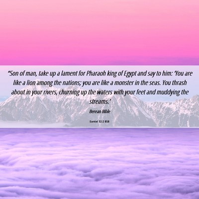 Picture 06 - Ezekiel 32:2 BSB - “Son of man, take up a lament for Pharaoh king - Bible Verse Picture
