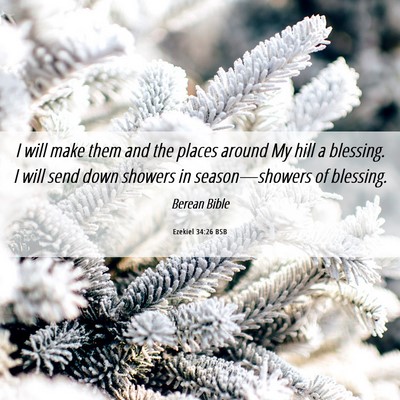 Picture 06 - Ezekiel 34:26 BSB - I will make them and the places around My hill a - Bible Verse Picture