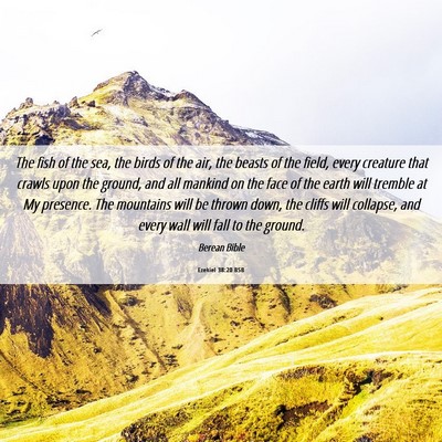 Picture 06 - Ezekiel 38:20 BSB - The fish of the sea, the birds of the air, the - Bible Verse Picture