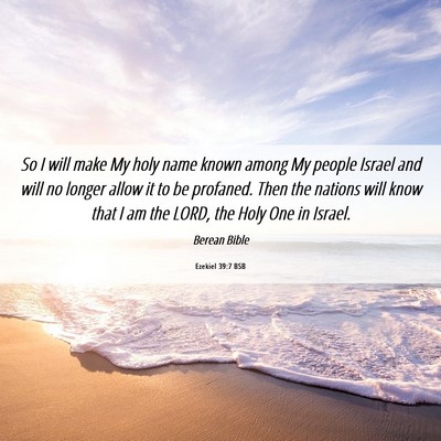 Picture 06 - Ezekiel 39:7 BSB - So I will make My holy name known among My people - Bible Verse Picture