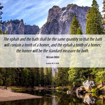 Picture 06 - Ezekiel 45:11 BSB - The ephah and the bath shall be the same quantity - Bible Verse Picture