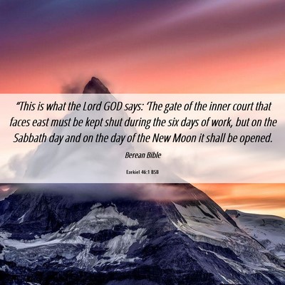 Picture 06 - Ezekiel 46:1 BSB - “This is what the Lord GOD says: ‘The gate of - Bible Verse Picture