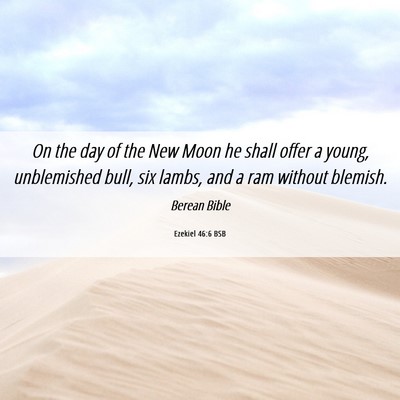 Picture 06 - Ezekiel 46:6 BSB - On the day of the New Moon he shall offer a - Bible Verse Picture