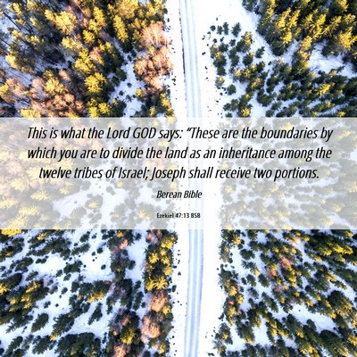 Picture 06 - Ezekiel 47:13 BSB - This is what the Lord GOD says: “These are the - Bible Verse Picture